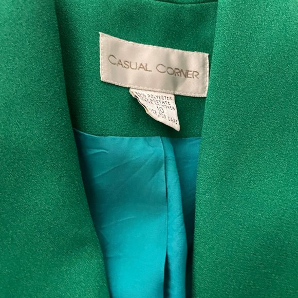 VINTAGE FITTED BLAZER IN GREEN BY CASUAL CORNER - Picture 3 of 8